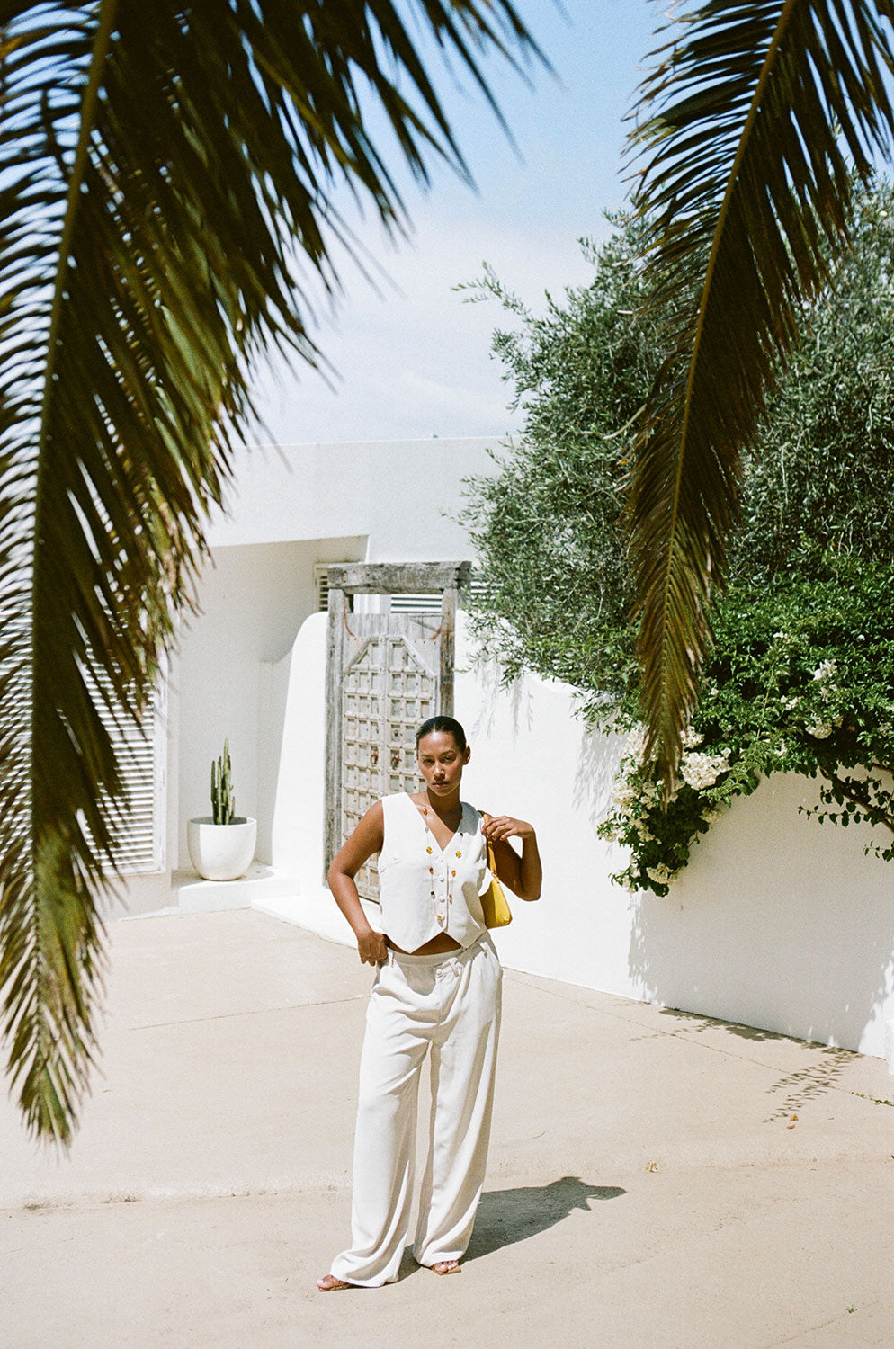 Sabo's Exclusive Vanilla - Colored Remi High - Waisted Suiting Pants