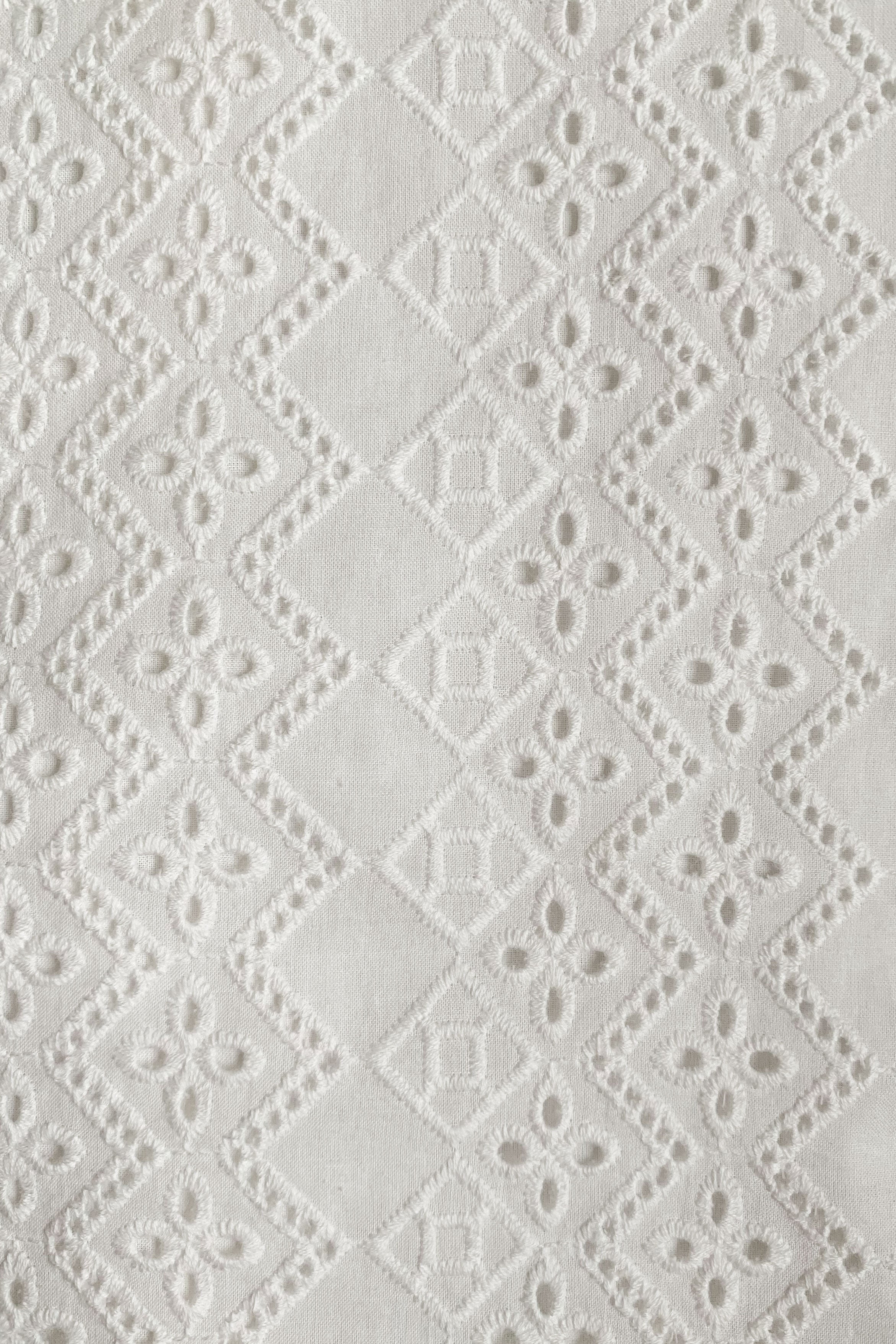 Exquisite White SABO LUXE Aliah Broiderie Dress for Special Events
