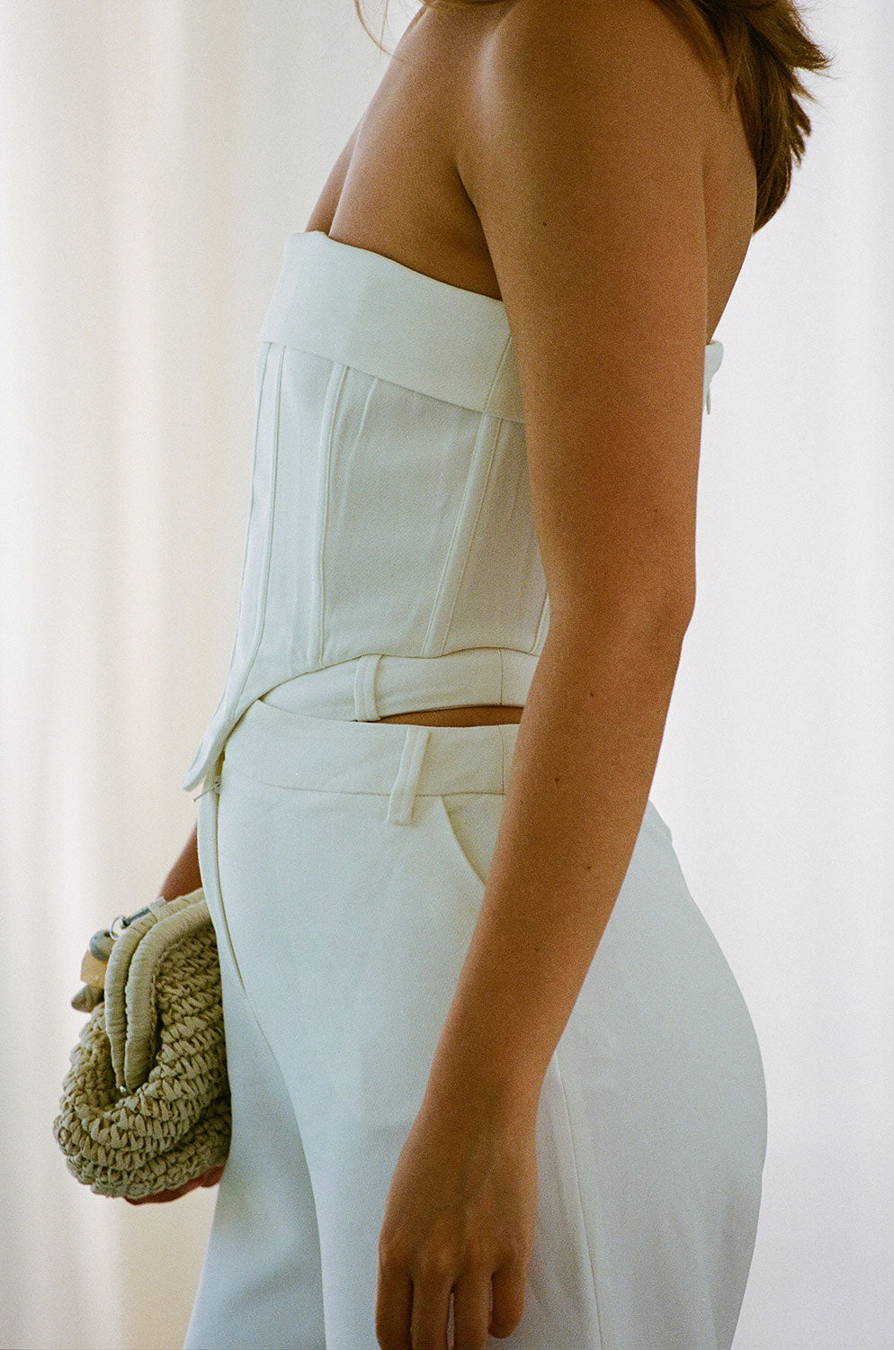 Exquisite White Isabela Strapless Top for Stylish Outfits