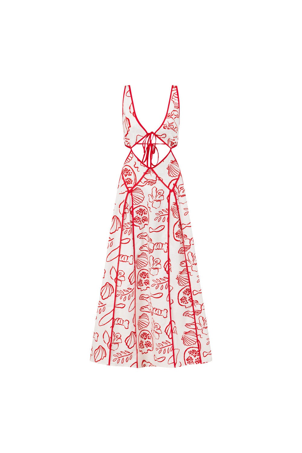 Unique Eliska Dress in Stunning Shoreline Red - Sample Piece