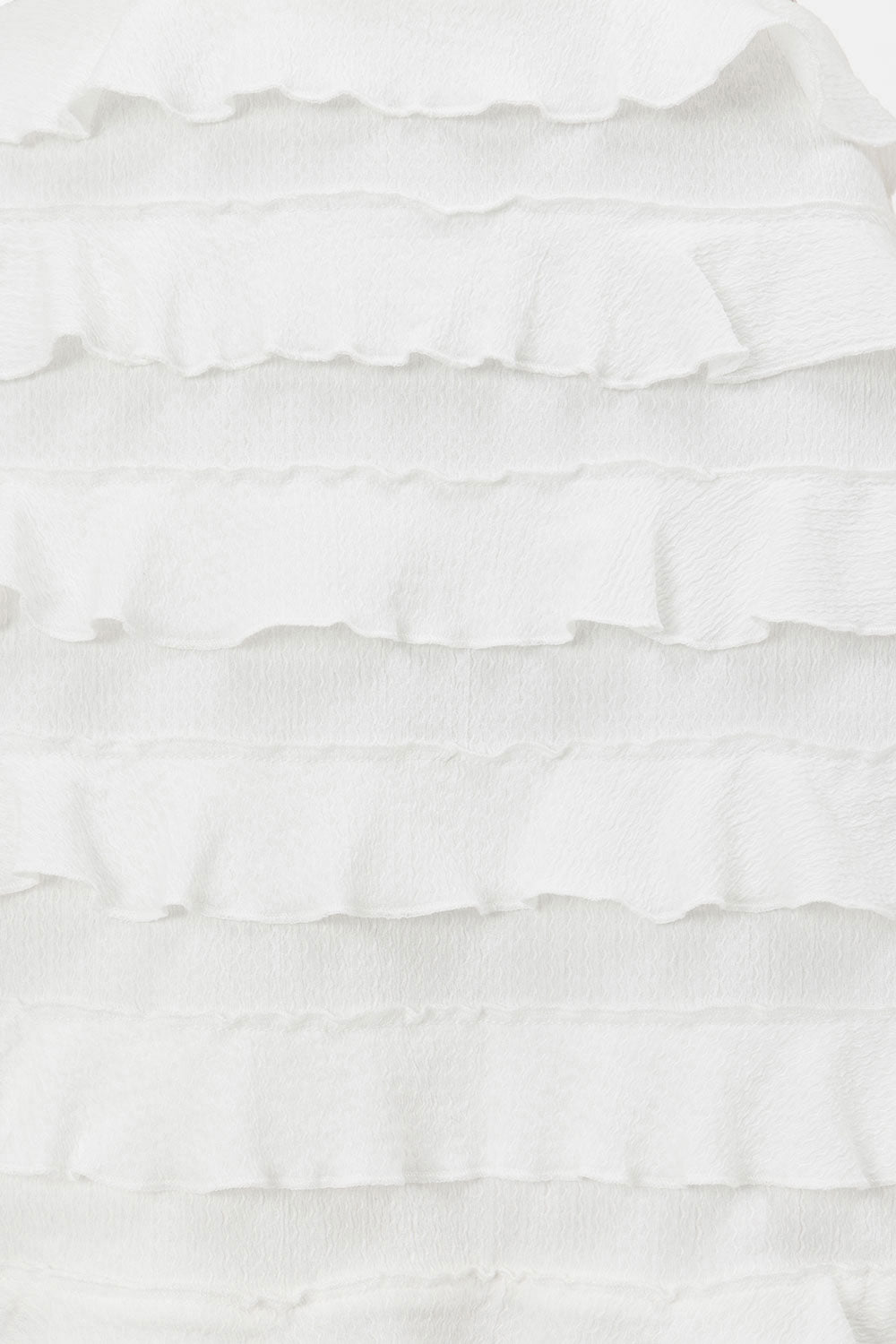 Sabo's Exclusive White Textured Alessa Dress with Frills and Cutouts