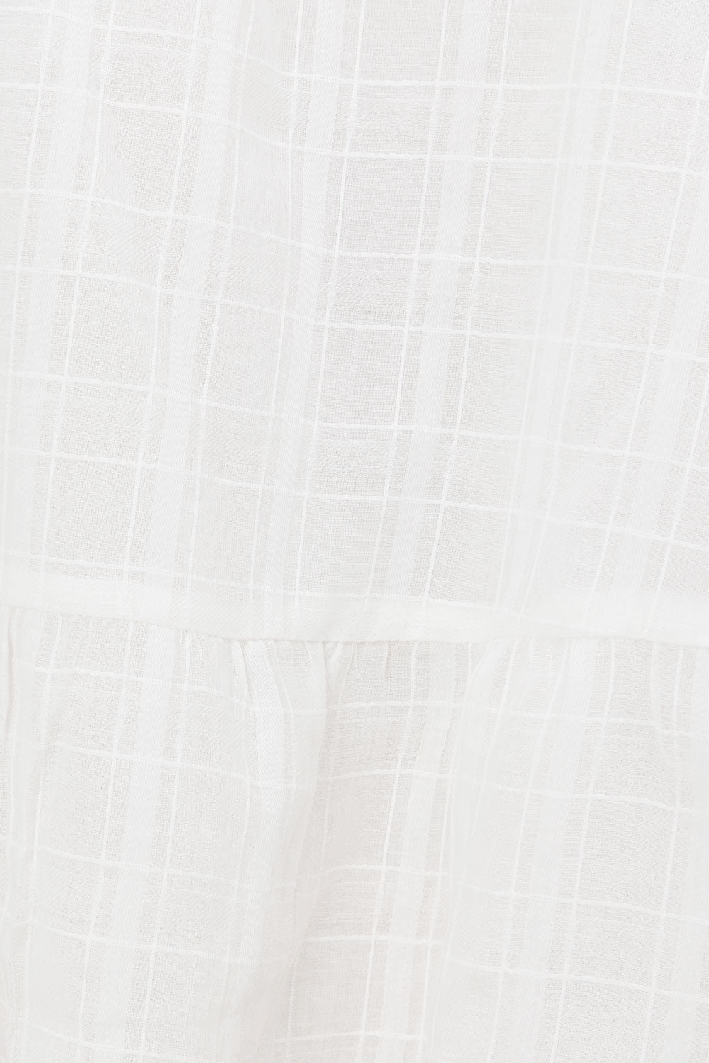 Exclusive White Hazel Top with Pink Thread Detail