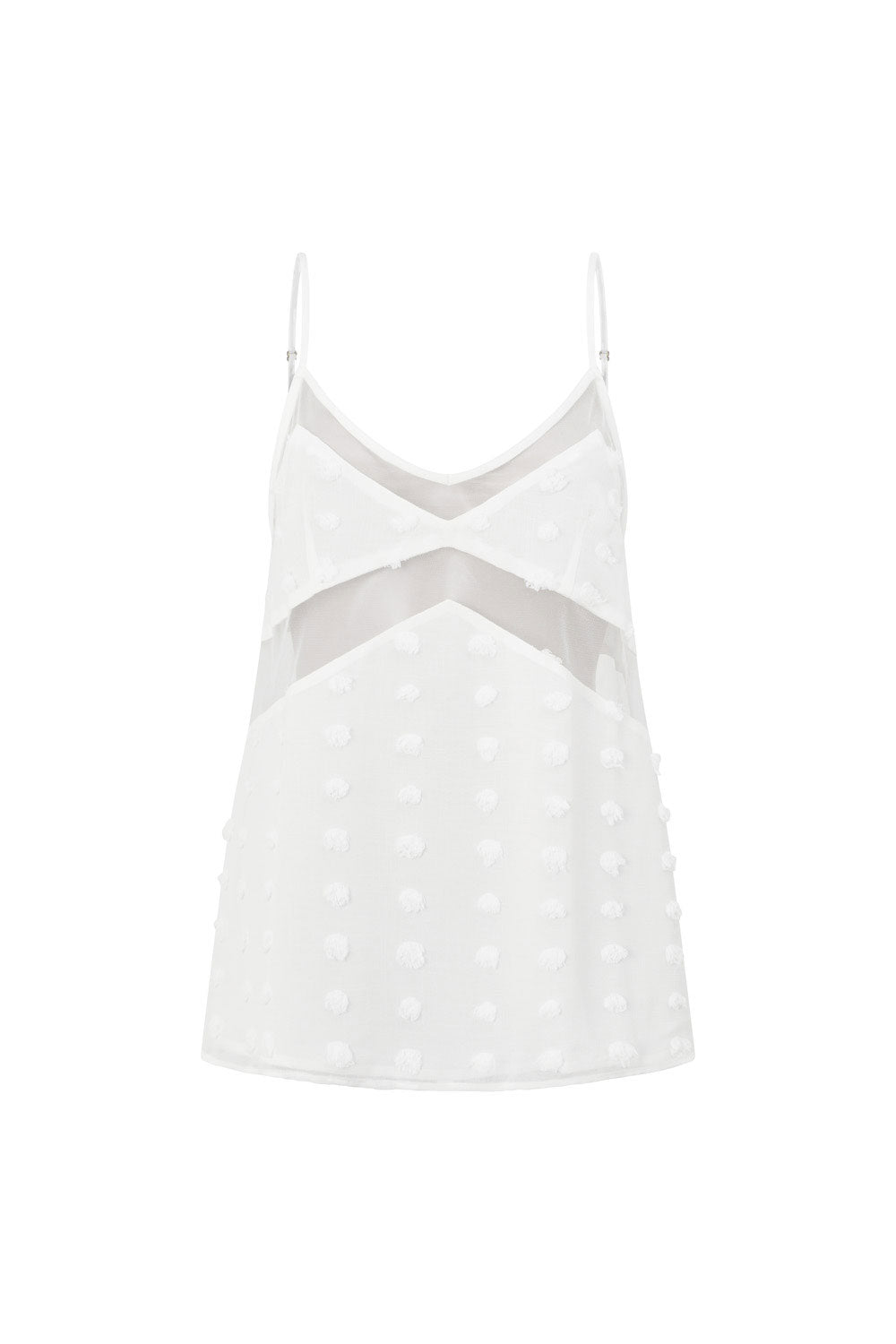 Exquisite Jacerra Delicate Fabric Adjustable Straps Top