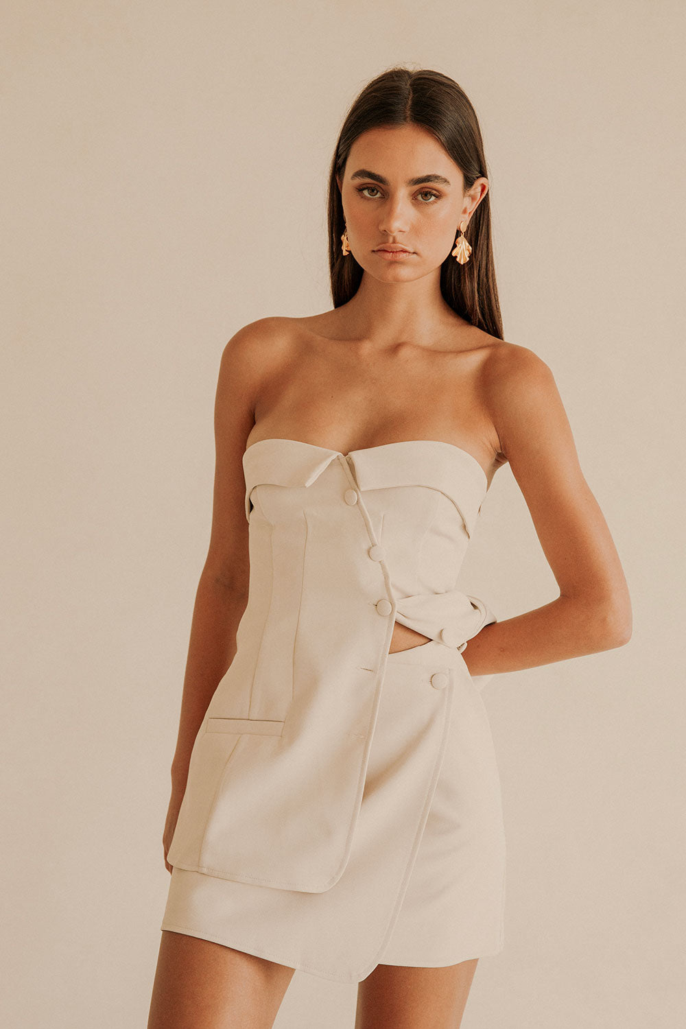 Exquisite Coconut - Hued Lavara Women's Wrap Skirt