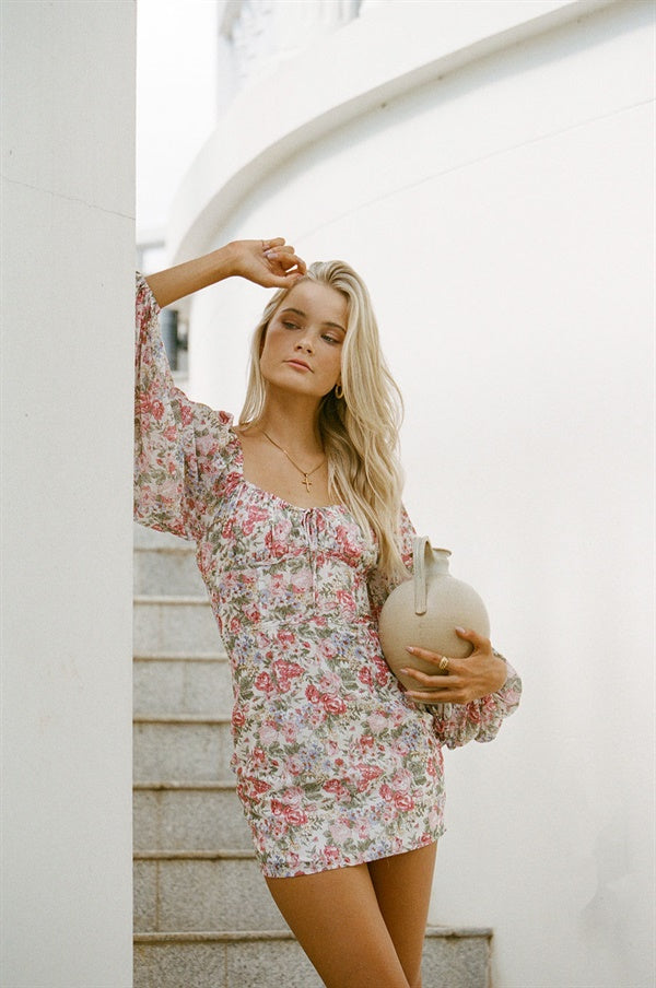 Exclusively Designed Floral Chiffon Nika Dress for Feminine Charm