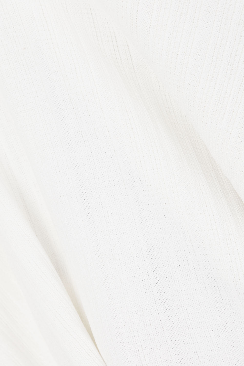 Stylish White Luxury Drop Needle Rib Adair Women's Top
