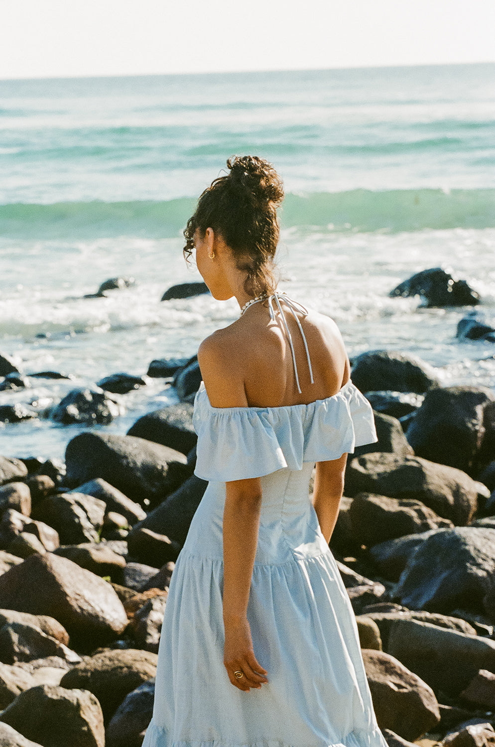 Blue Adorne Women's Midi Dress - Ideal for Bridal Showers and Special Events