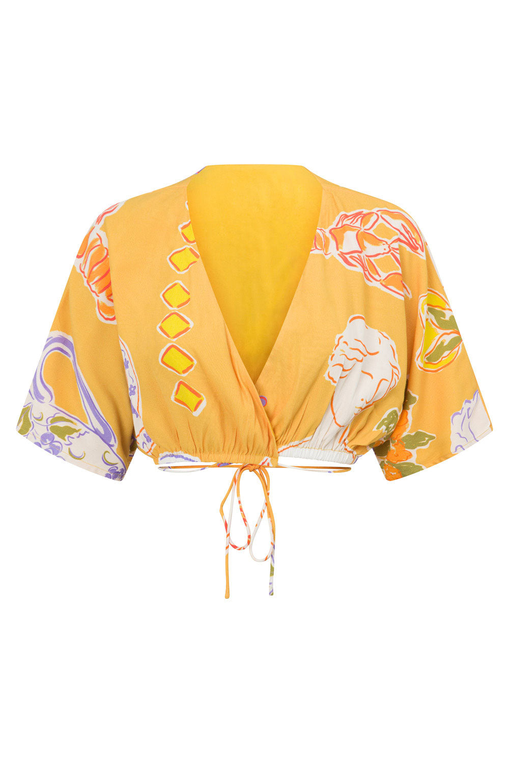 Stylish Leonie Wrap Top in Exclusive Ciao Yellow