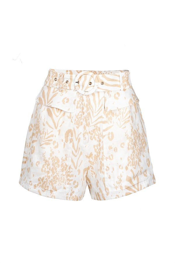 Unique Sicily Linen Pull - Back Middle Shorts Sample