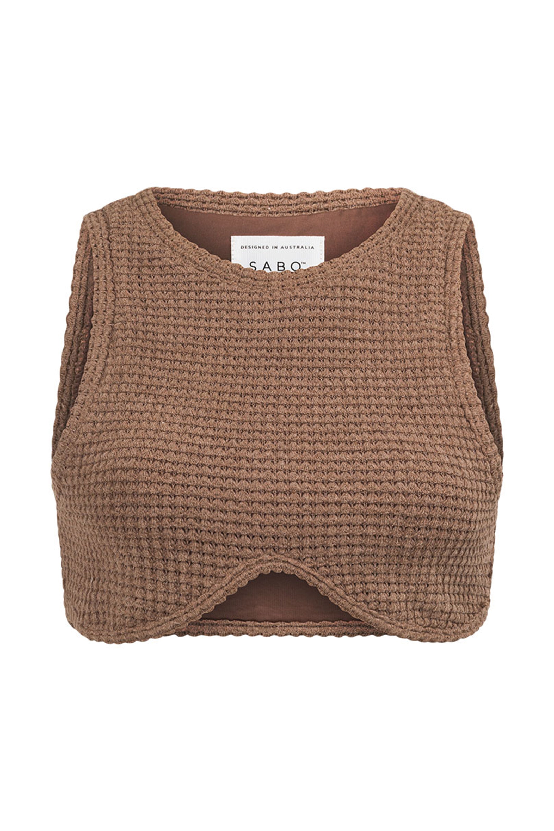 Sabo's Exclusive Ollie Cropped Tan Women's Top
