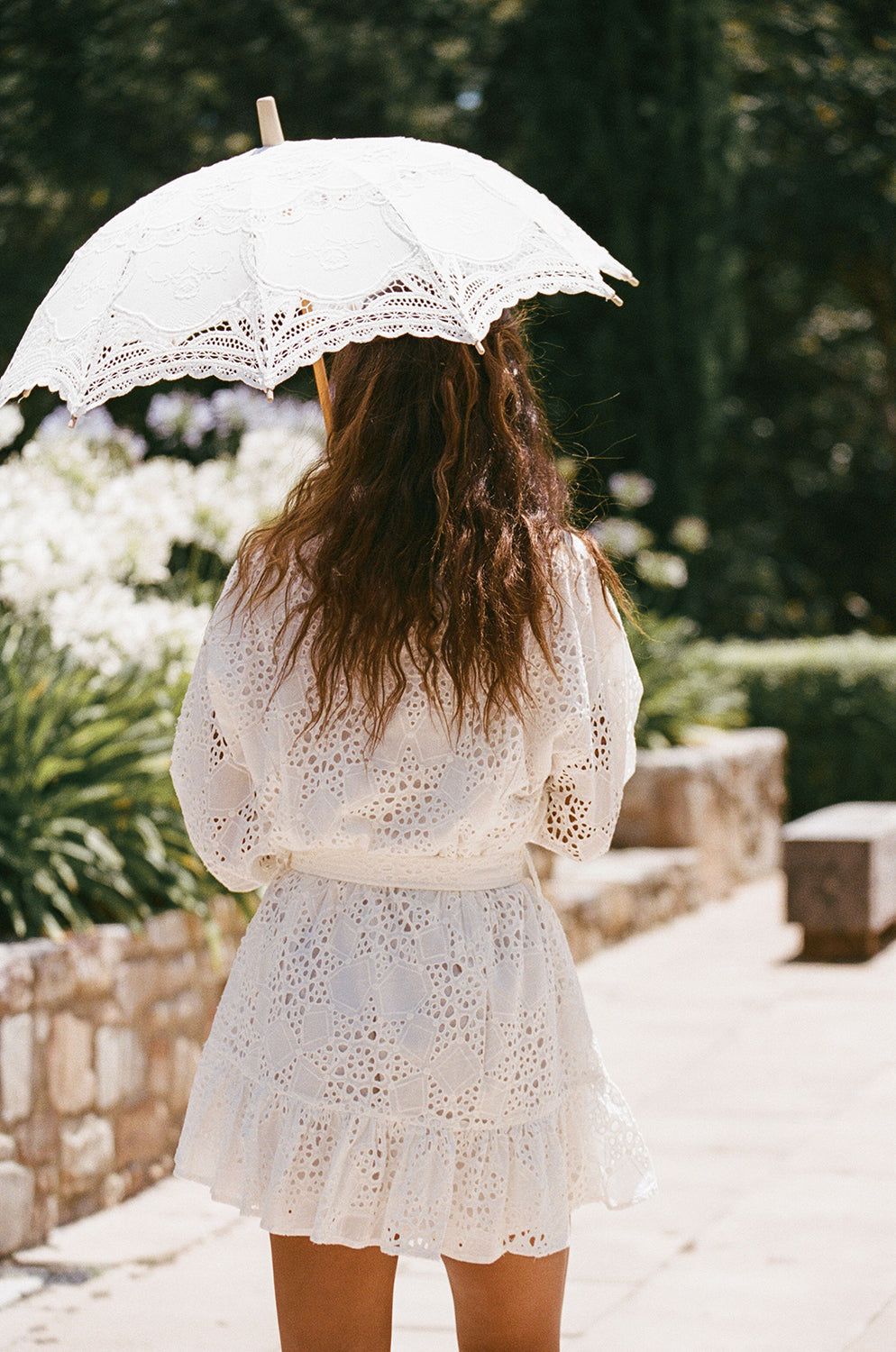 Fashionable Belted Lota Broderie Dress - Exclusive Sample Piece