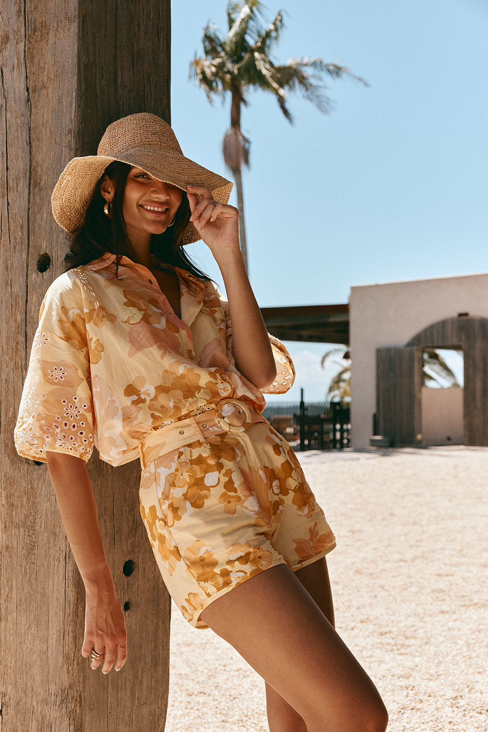 Resort-style Women's Sicily Shorts with Exclusive Breeze Floral Print