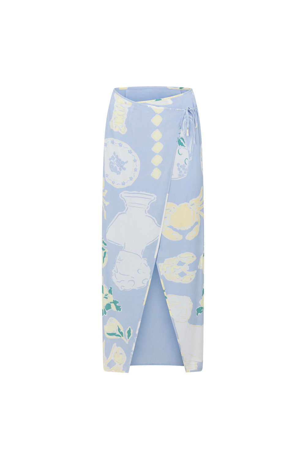 Unique Stalla Wrap Skirt in Ciao Blue - Exclusive Fashion Item