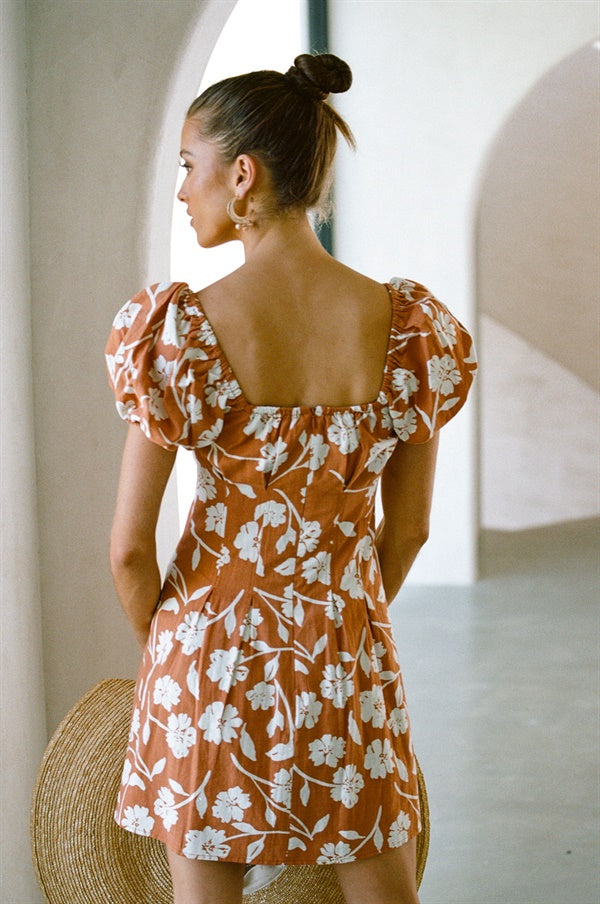 Stylish Lissia Cotton Dress with Exclusive Bloom Floral Print