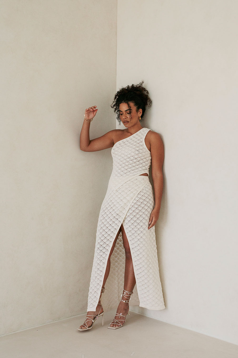 Exclusive White Ria Skirt - Sample with Unique Character
