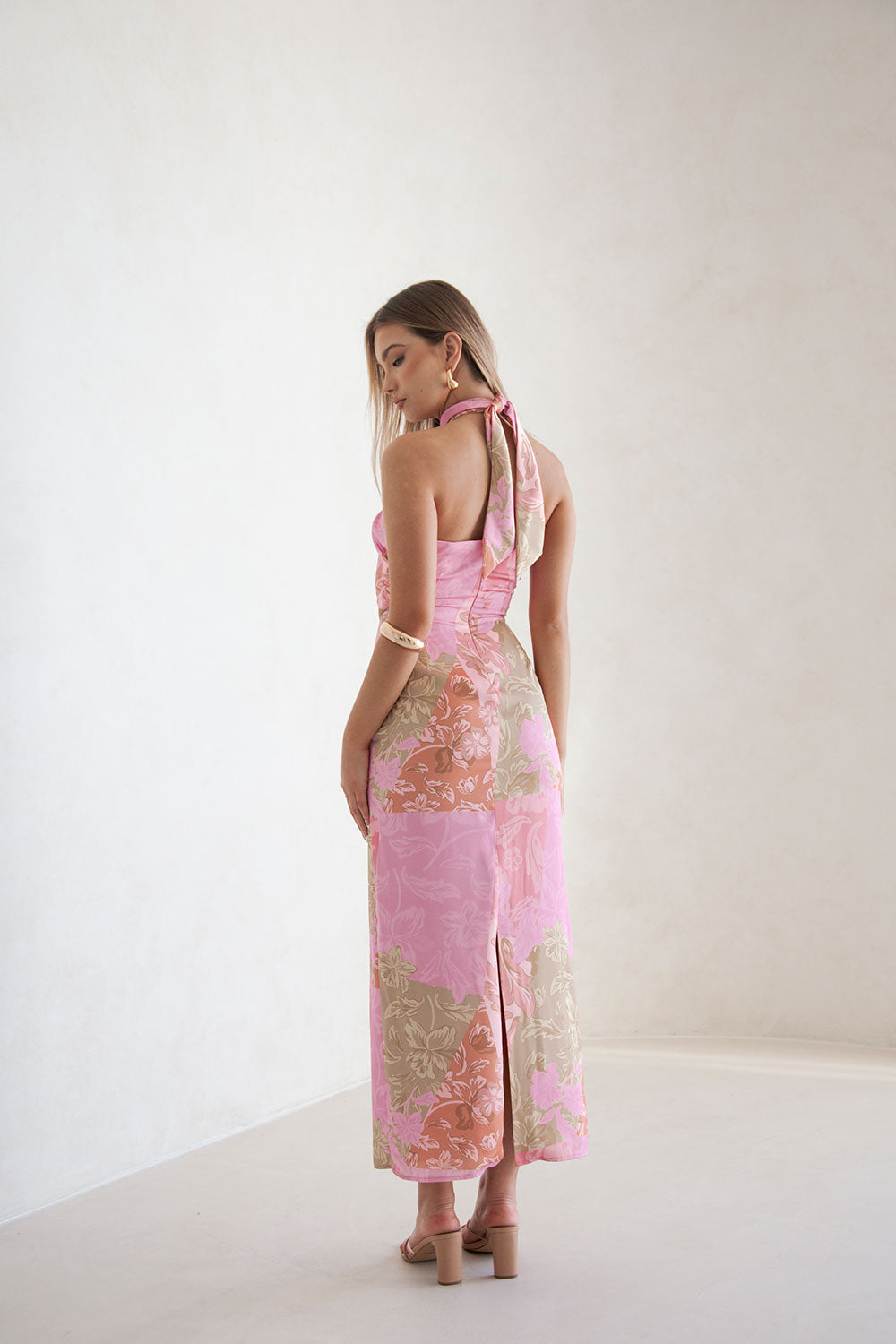Exclusive Sabo Joelle Florent Patchwork Silk Midi Dress