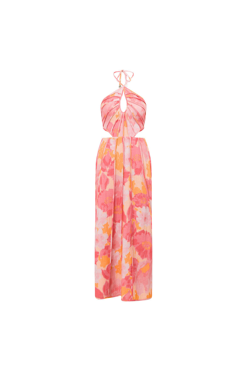 Stylish Pink Gerbera Tallulah Midi Dress - Sample Piece
