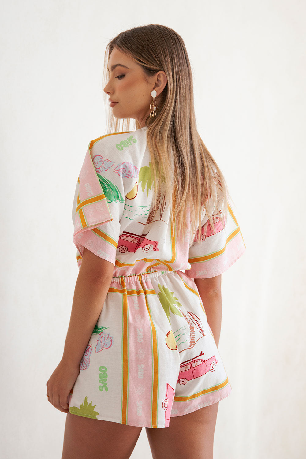 Arella Women's Playsuit with Exclusive Scarf Calypso Print