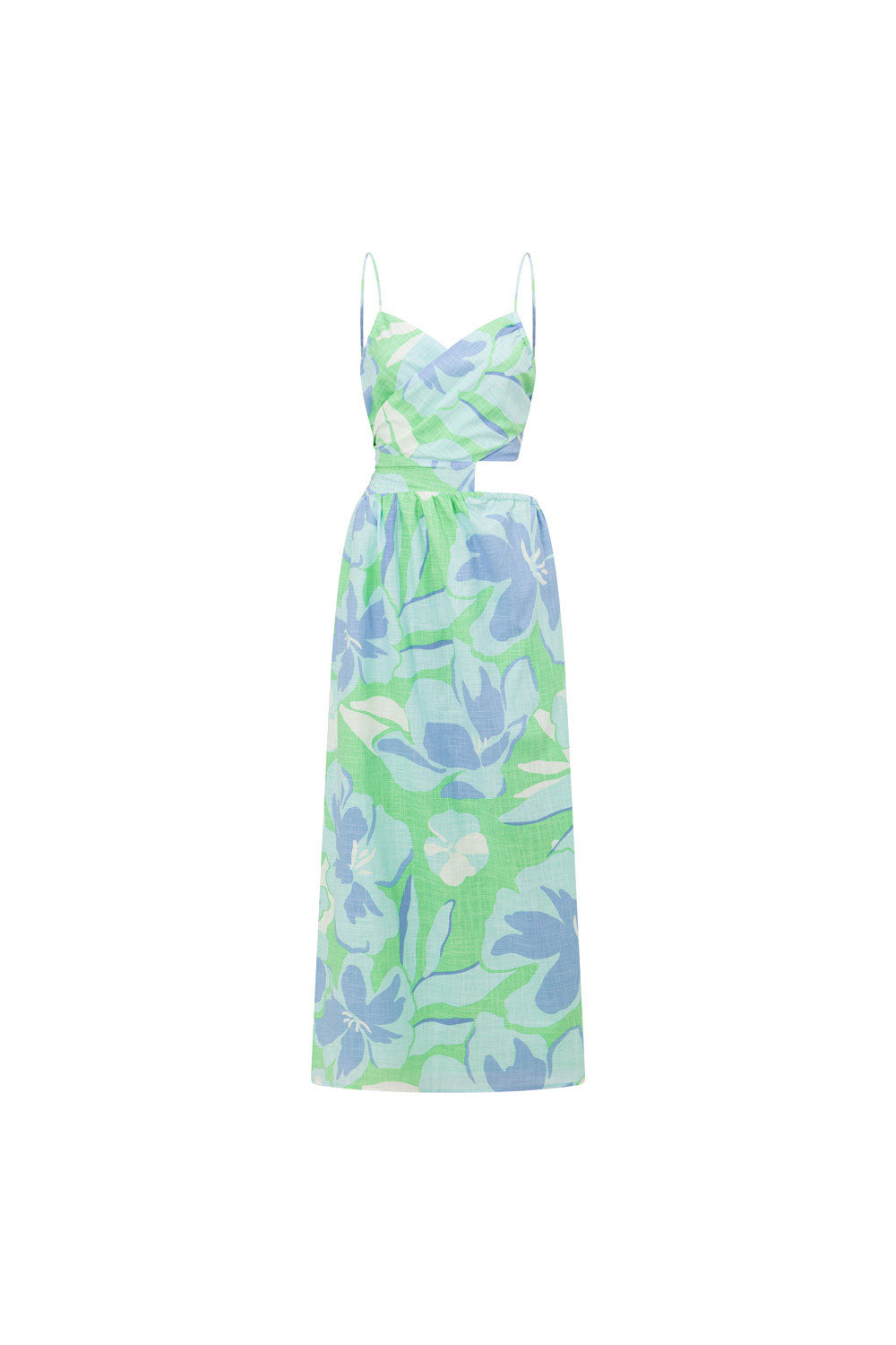 Unique Iris Spring Petals Midi Dress - One - of - a - Kind Sample