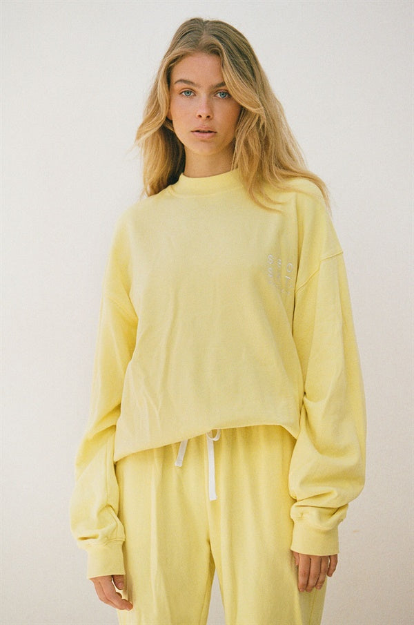 Stylish Unisex Yellow Natural Cotton Terryback Sonny Sweater