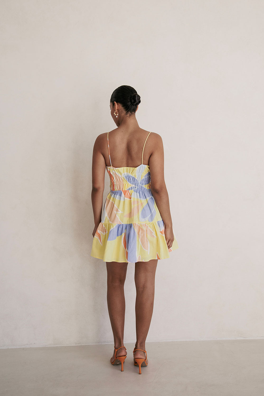 Exclusive Elia Purple Tacita Linen-Cotton Blend Mini Dress