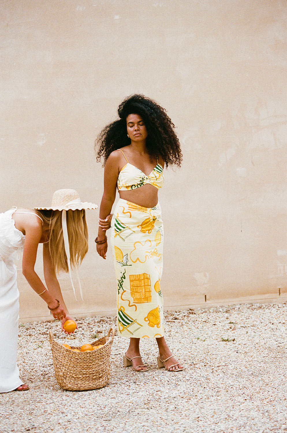 Unique Tillie Midi Skirt in Amalfi Citrus Shade