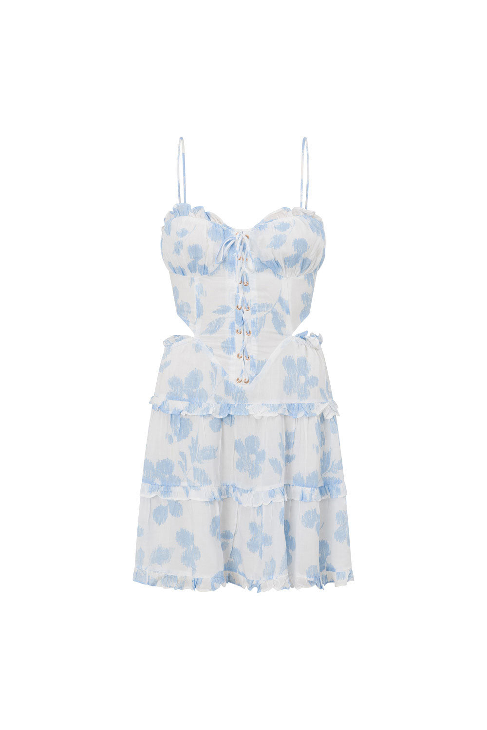 Unique Harlan Honey Floral Dress with Faint Purple Misprint