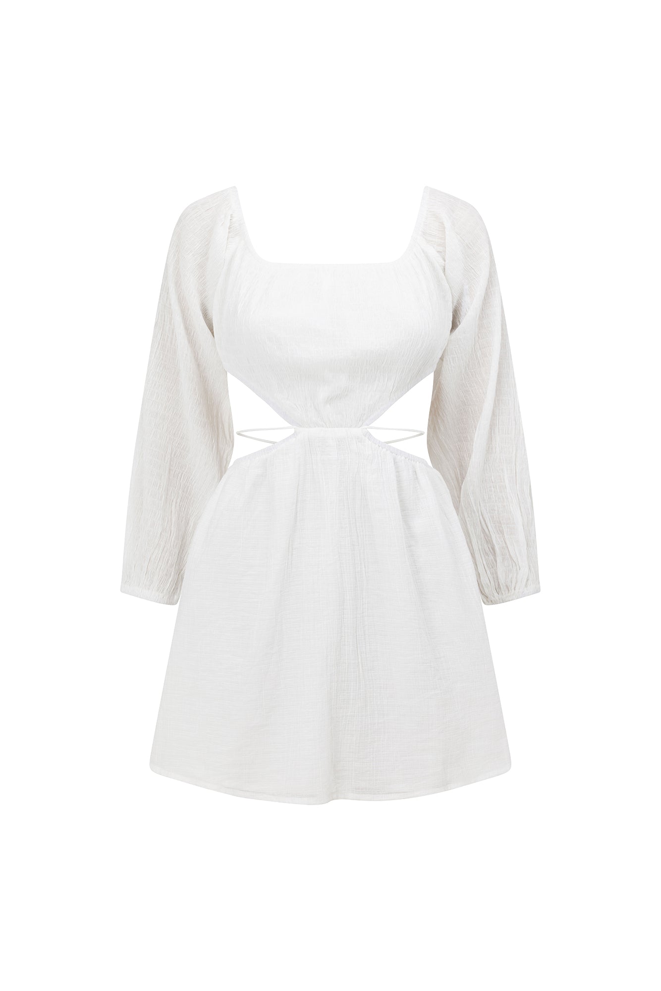 Stylish White Lightweight Crepe Off-Shoulder Piper Dress