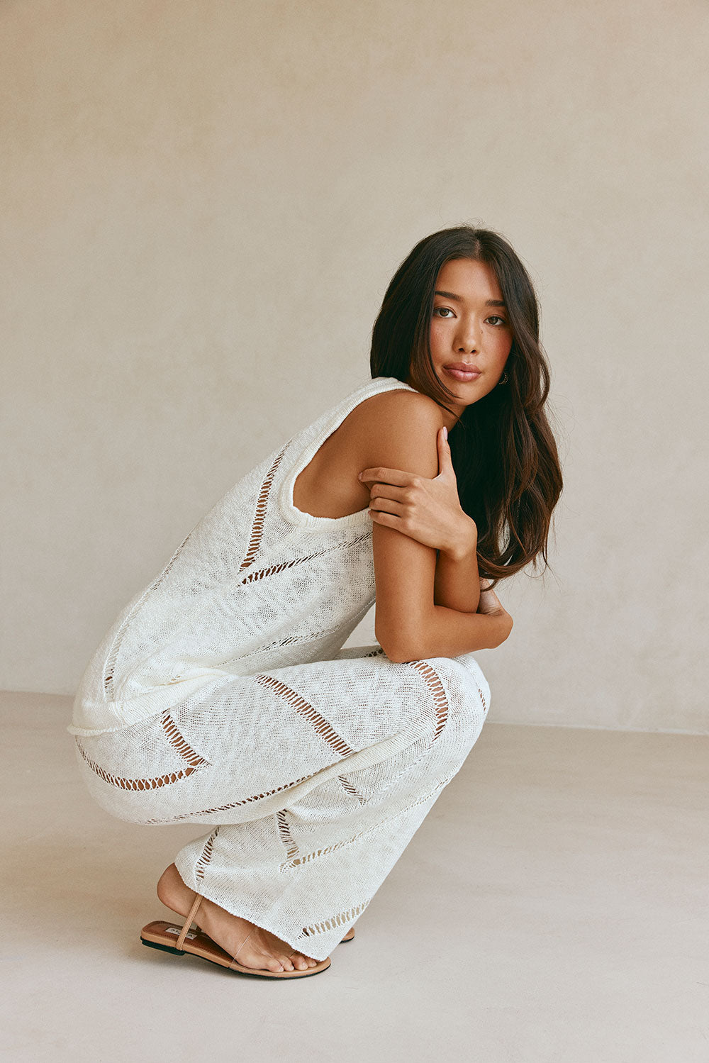 Elegant Cream Knit Josiah Top - A Signature Style