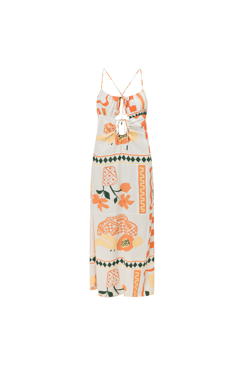 Exclusive Prego Rossa Print Piper Midi Dress for Stylish Vibes