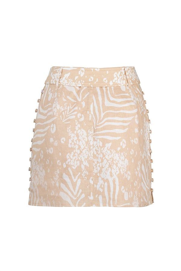 Exquisite Sakura Design Linen One - off Sample Skirt
