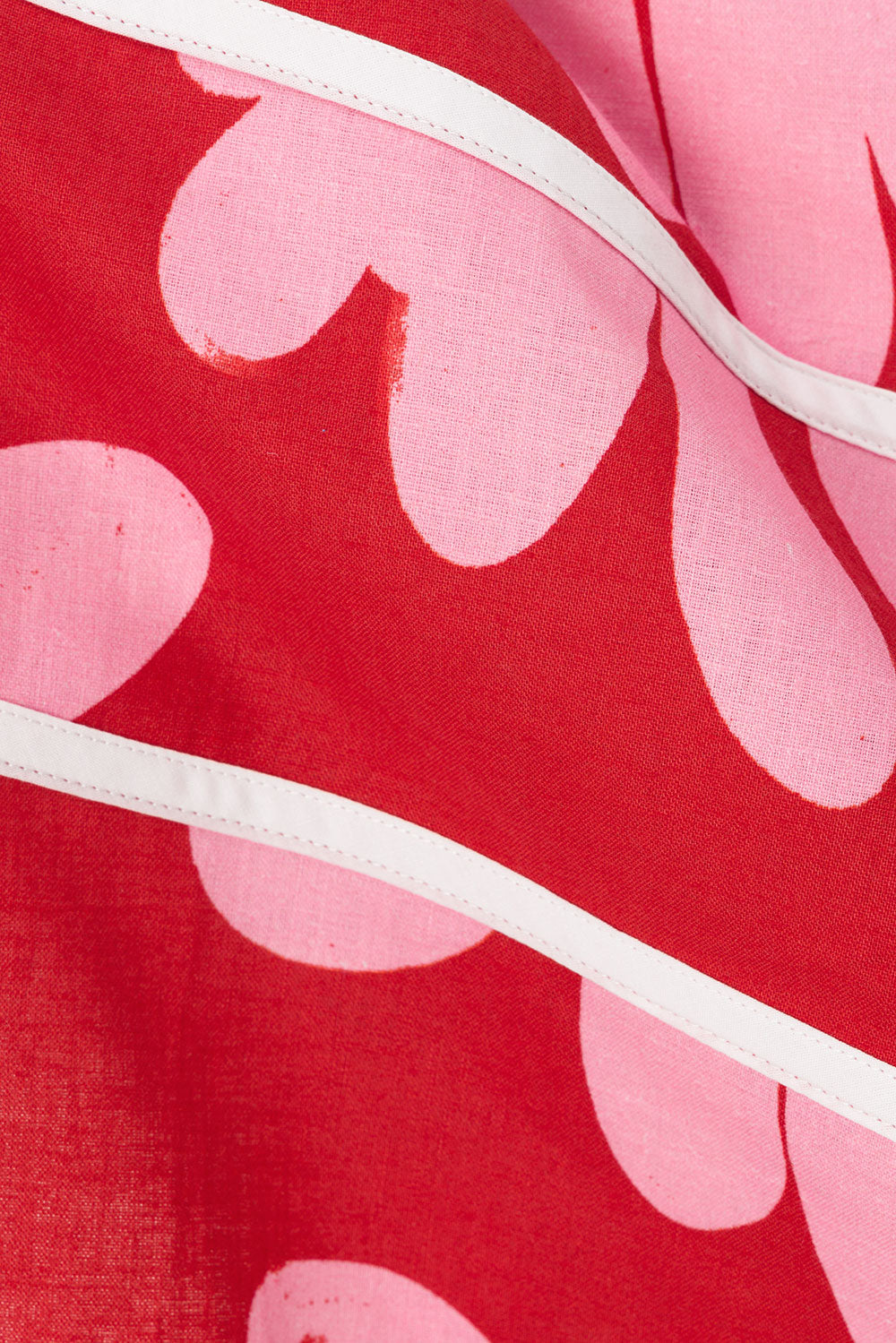 Summer Daisy Red Print High - Waisted Wrap Bowie Skirt for Women