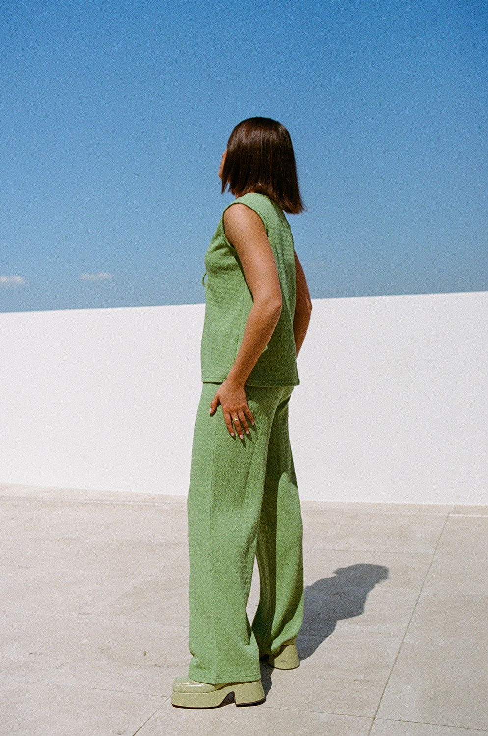 Exclusive Green Marina Pants - A Unique Sample Piece