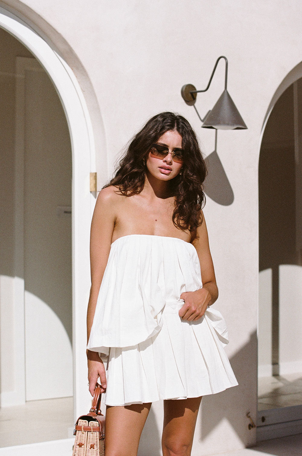 Exclusively Designed Sabo Women's Amity Strapless White Top