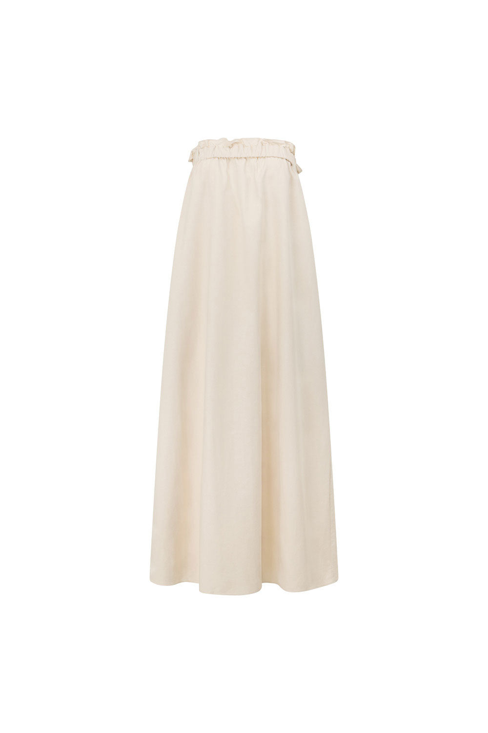 Exquisite Creamy Beige Strapless Ruffle Lila Maxi Dress from SABO x Kayla Boyd