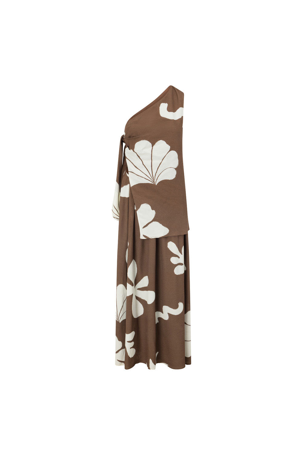 Stylish Lessi Maxi Dress in Exclusive Galene Brown Print