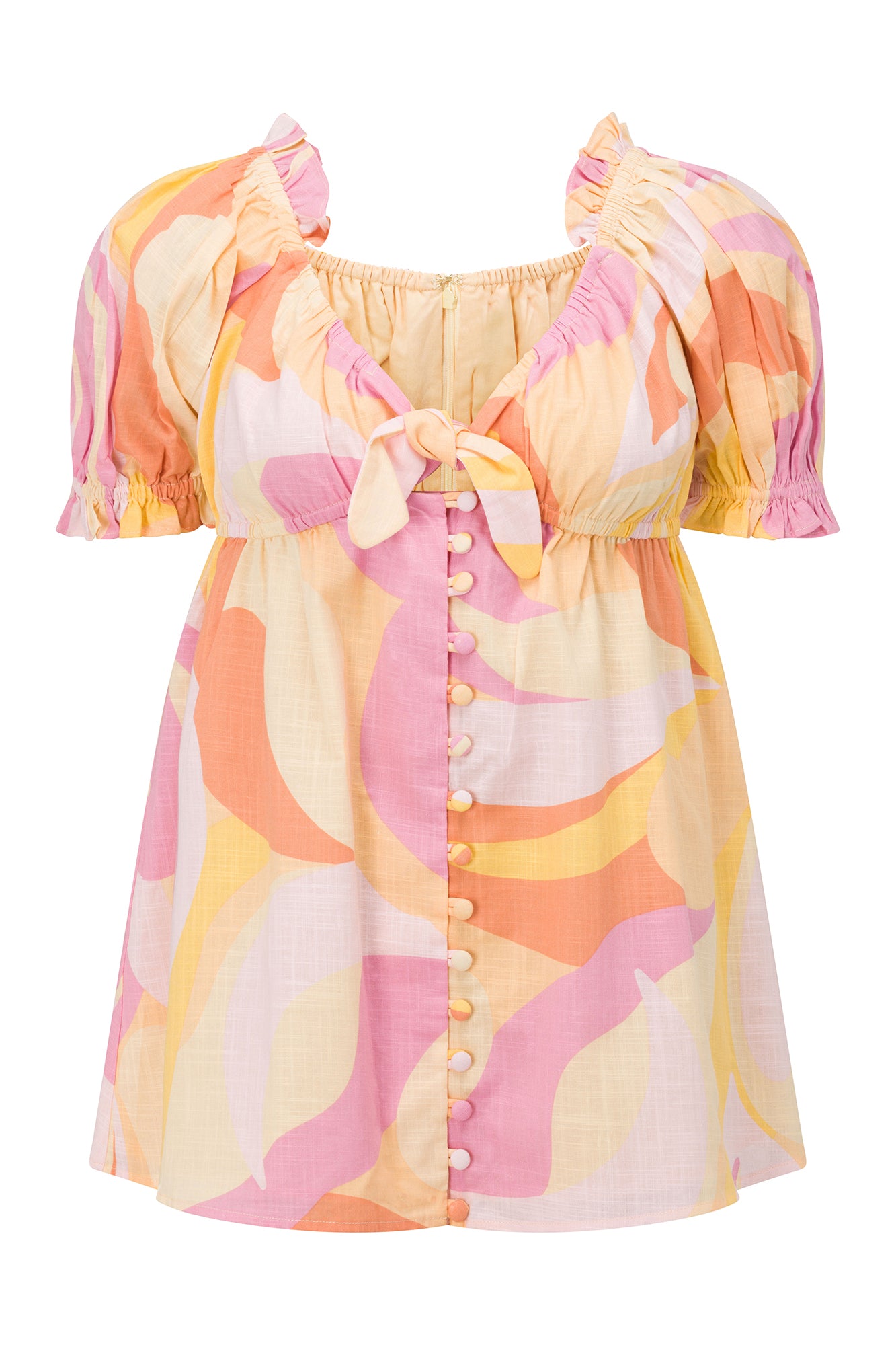 Unique Eliza Babydoll Top with a Faint Blue Mark