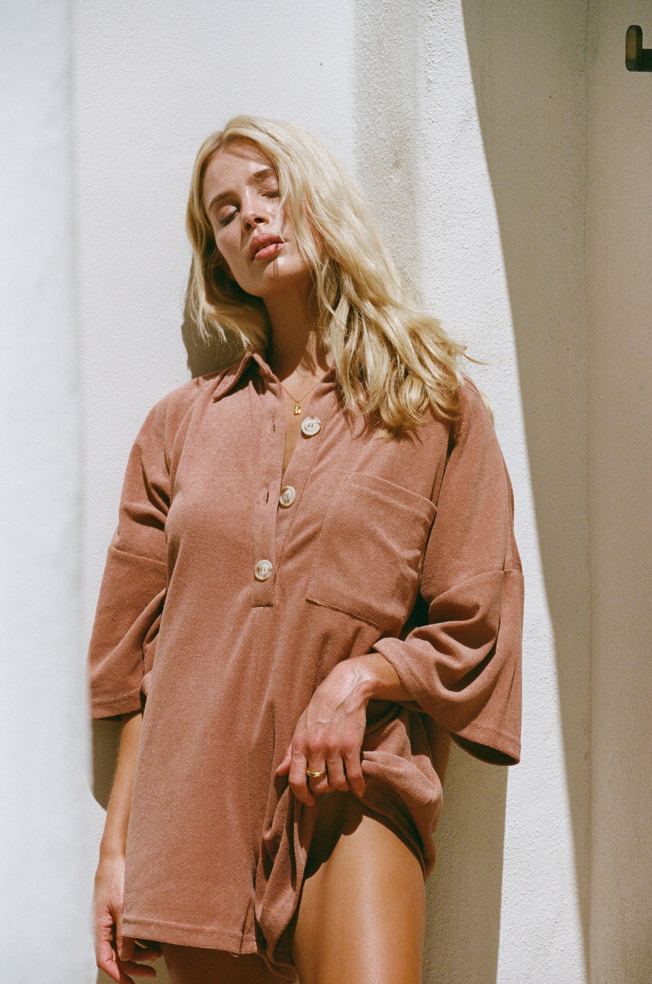 Sabo's Exclusive Milena Casual Playsuit in Toasted Biscotti Chocolate Color