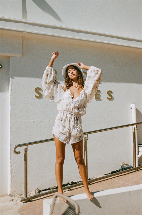 Unique Floral Norah Playsuit - One-of-a-Kind Sample