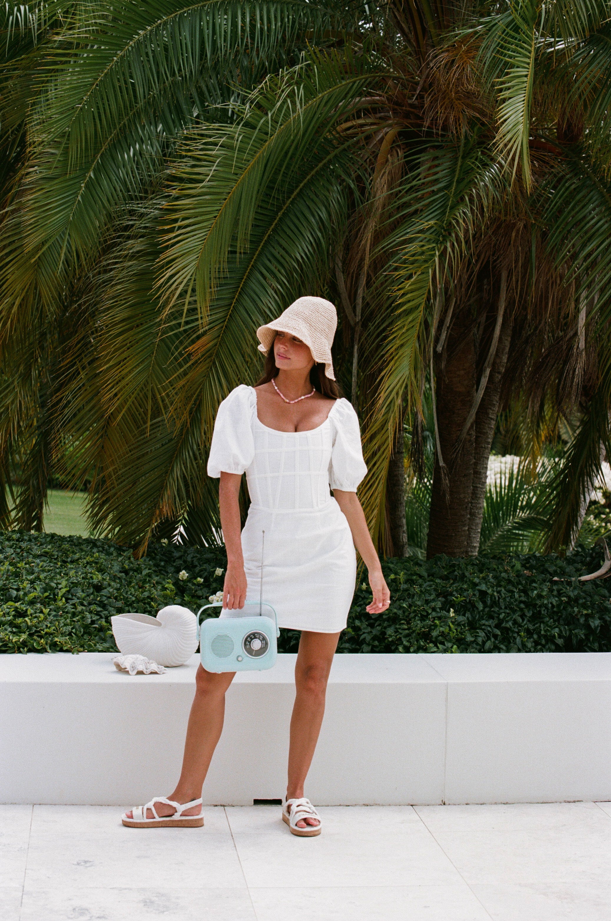 Unique Ocean Lattice Sample Dress with a Distinctive Mark