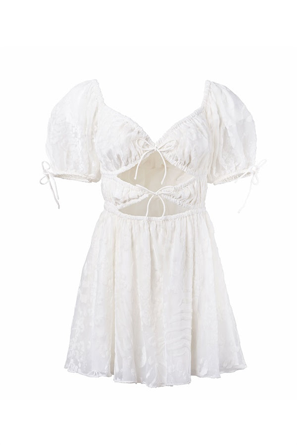 Unique Rizzo Cutout Dress with a Faint Pink Mark