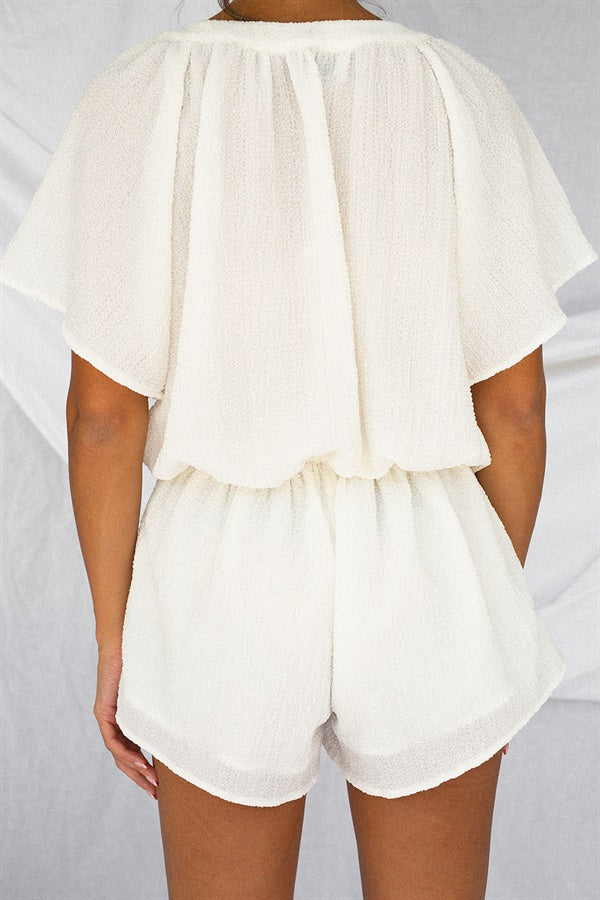 Unique Elsa Crinkle Playsuit - Sample with a Faint Mark