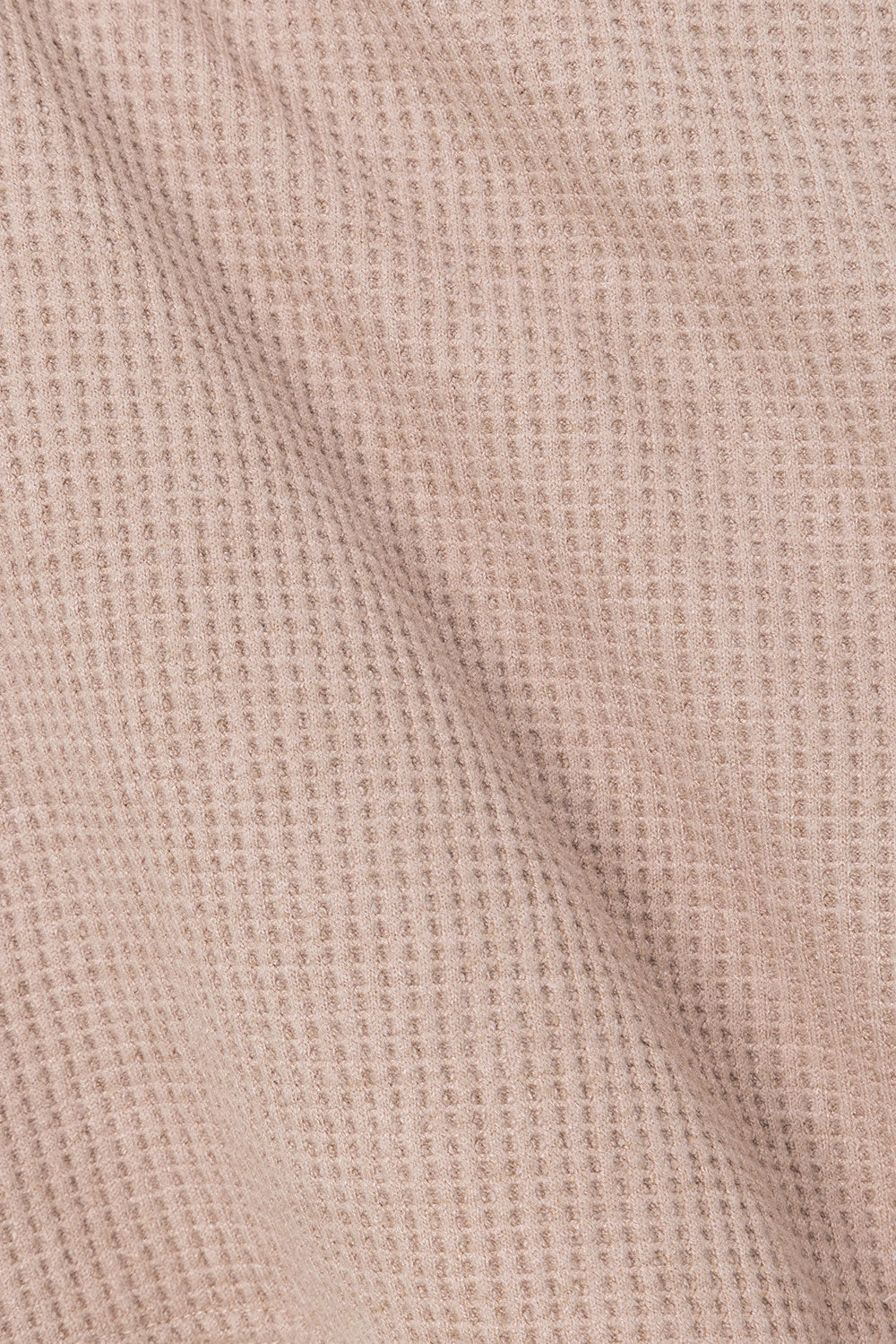 Tan Soft Cotton Blend Waffle Strapless A-Line Relaxed Fit Lucien Women's Top