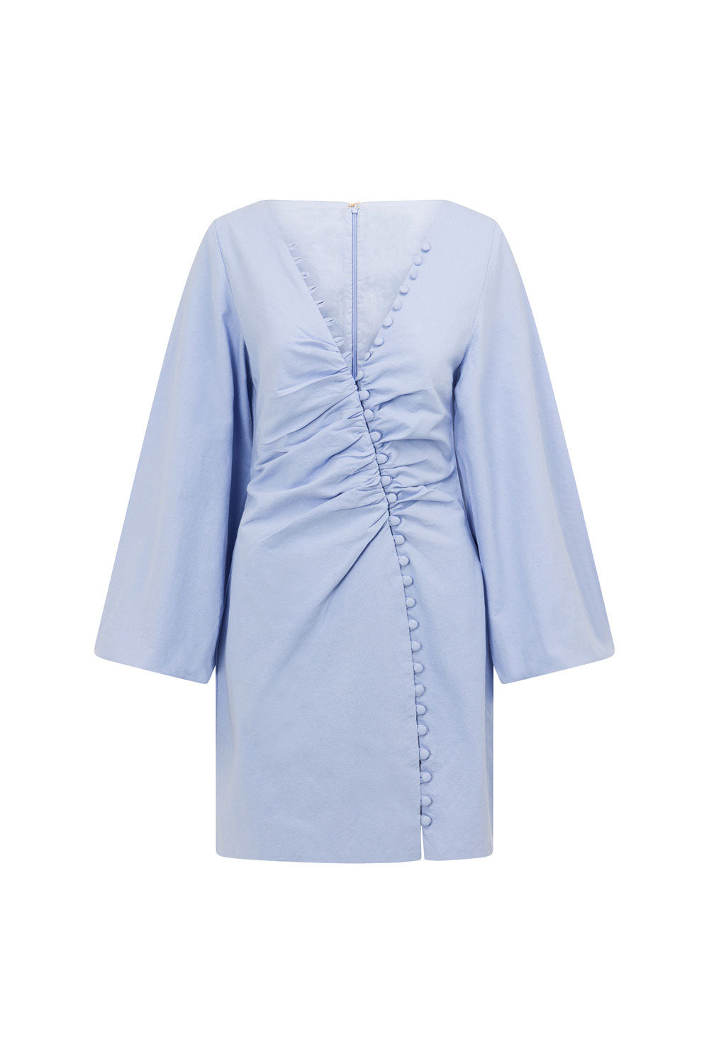 Fashionable Minna Periwinkle Button-down Women's Dress - Sample Size XS