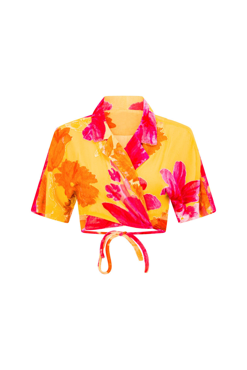 Sorrenta Floral Sunny Wrap Top - Exclusive Sample Piece