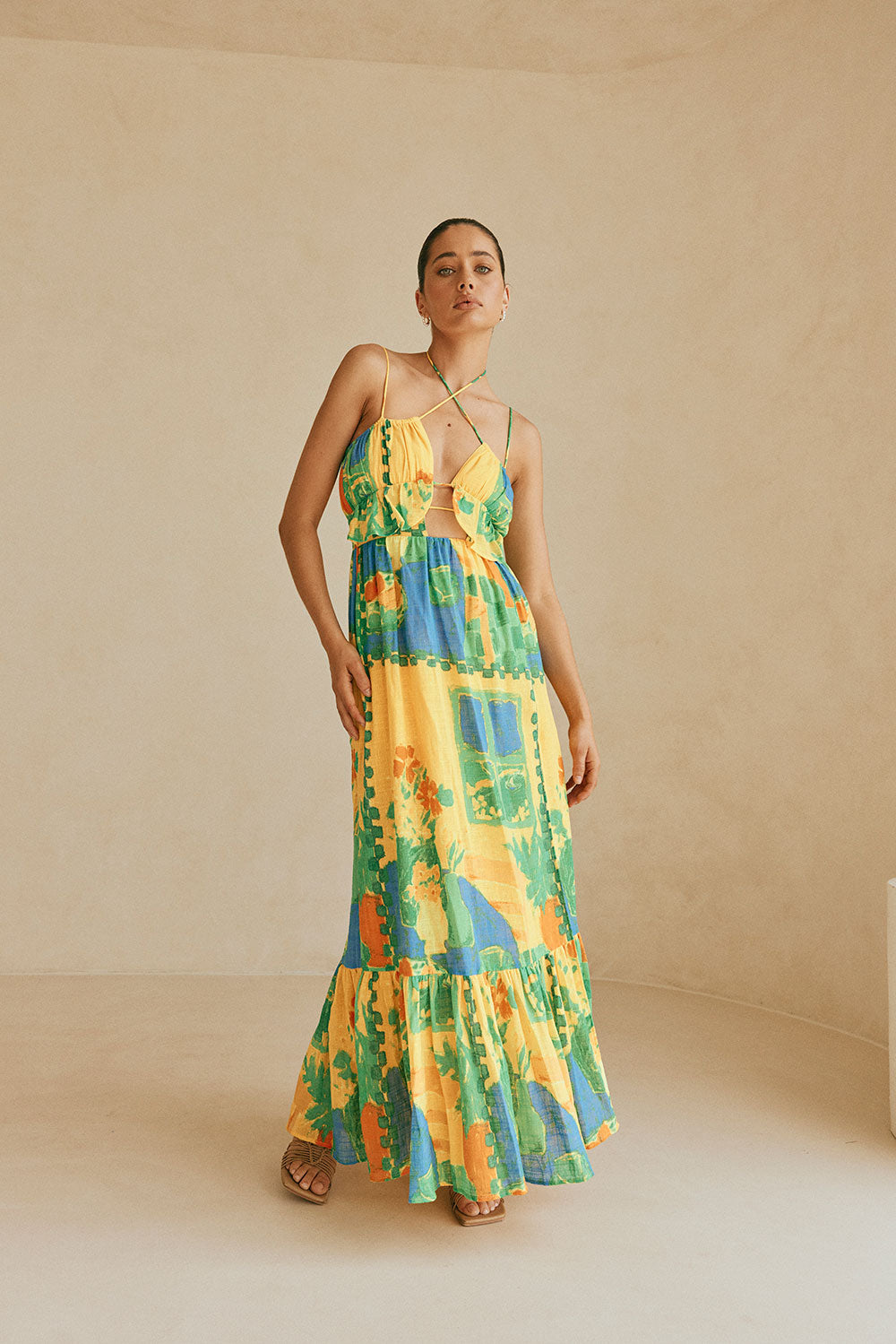 Exclusive Morning Yellow Leigh Dress with Stylish Details