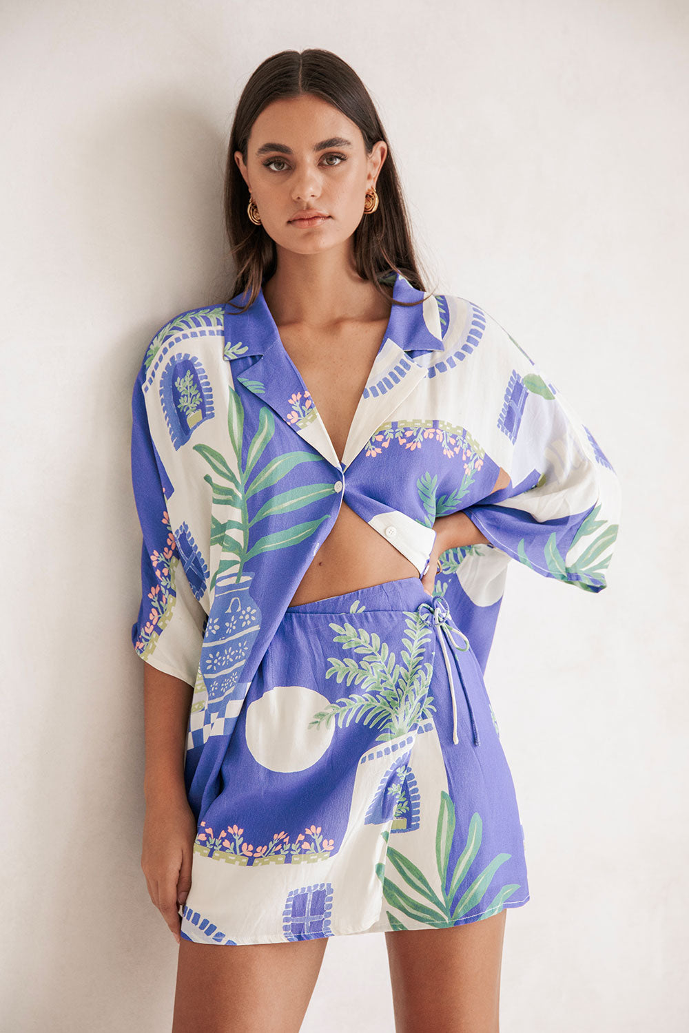 Fashionable Vista Blue Cheyna Skirt - Sample Piece