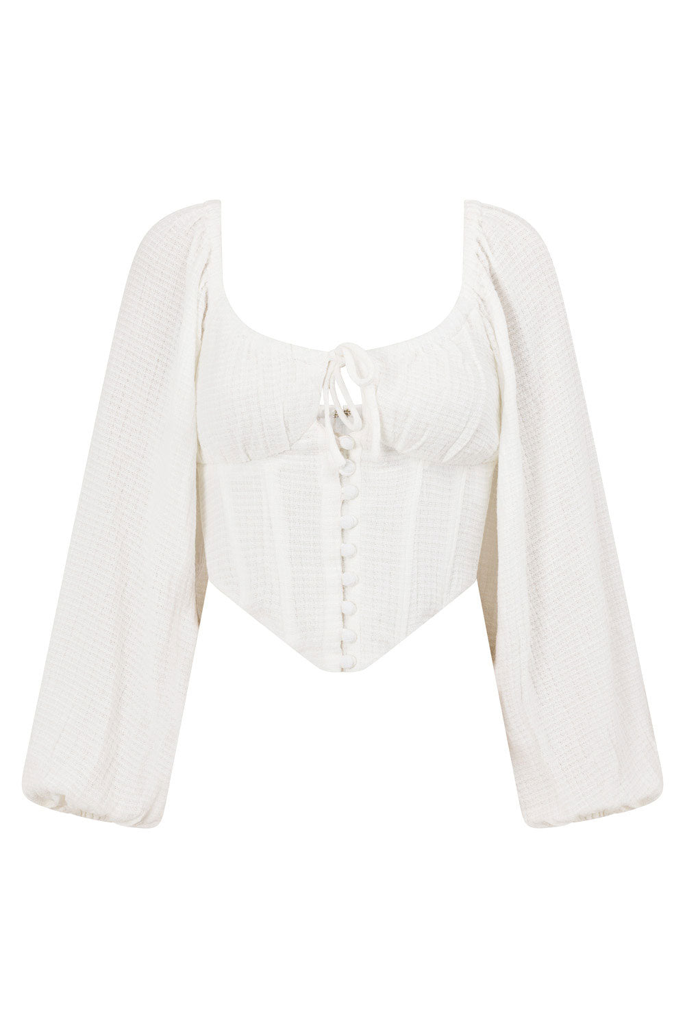Unique Jira Corset Top with Faint Yellow Sleeve Marks