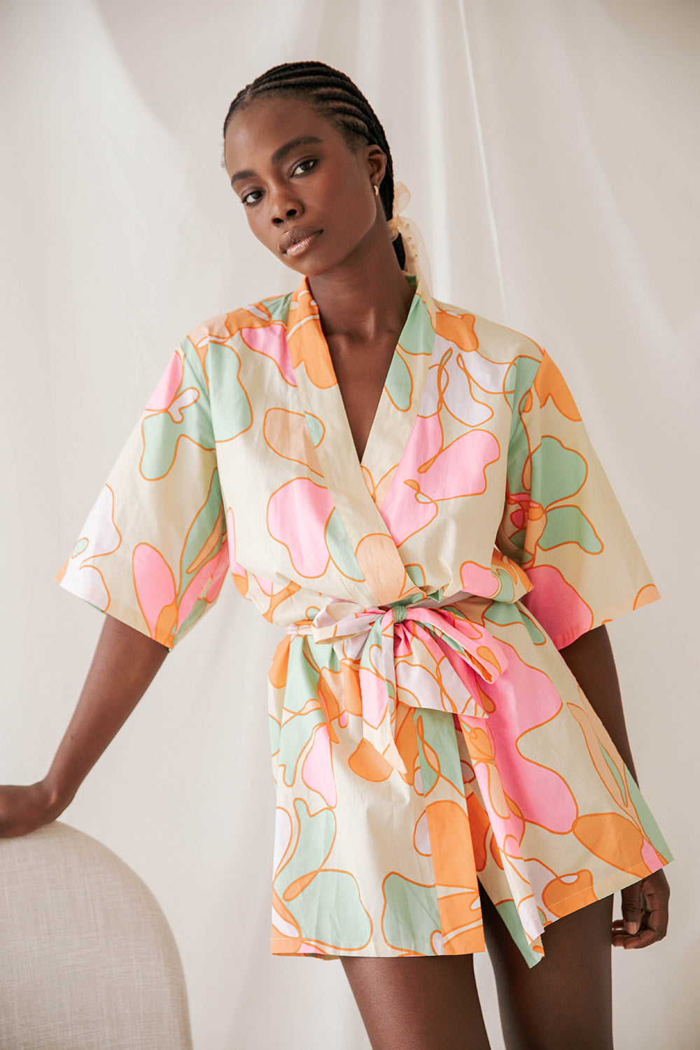Gia Troppo Print High - Quality Cotton Voile Perera Robe