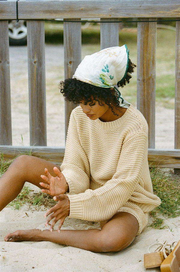 Tan Chunky Knit Noelle Women's Sweater for Cosy Wear
